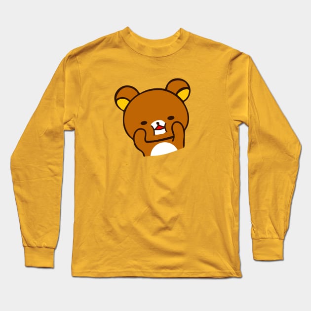 Rilakkuma Scrunchy Face Long Sleeve T-Shirt by Pinksweet